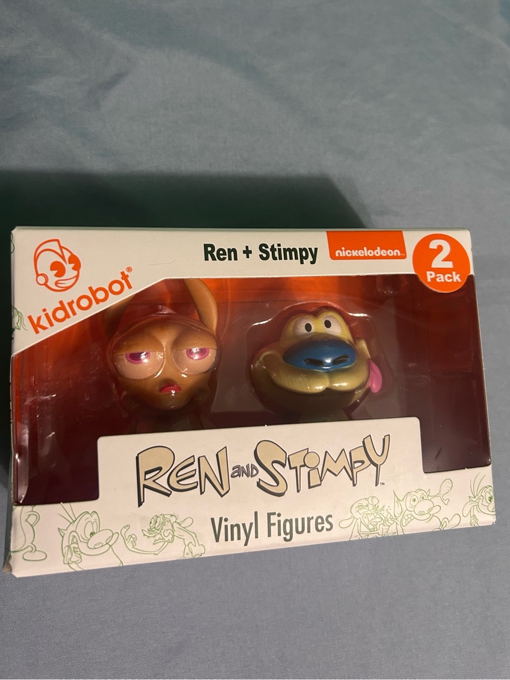 90s Kidrobot Ren & Stimpy Vinyl Figures 2-Pack - new in box